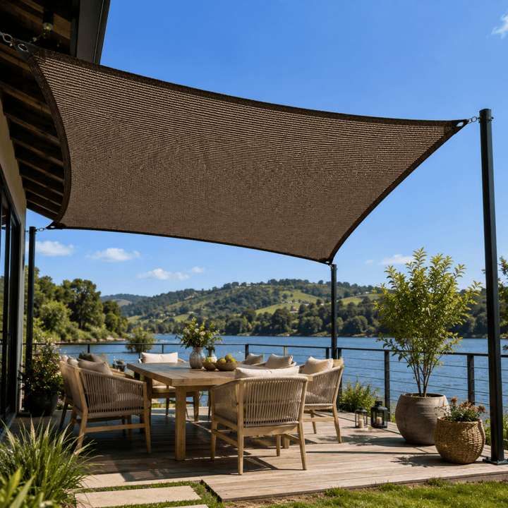 HDPE-Sonnenschutznetz für Terrasse und Garten in rechteckiger Ausführung