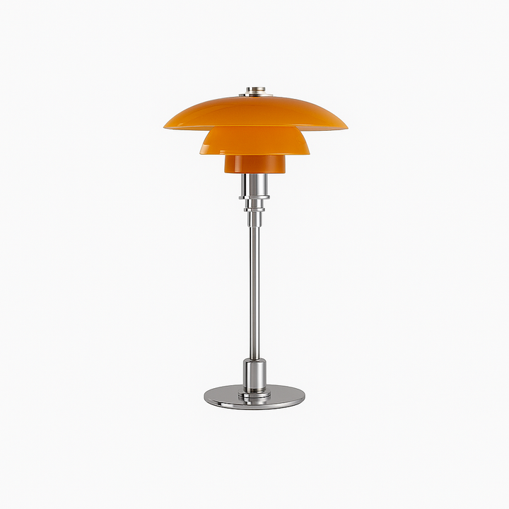 Bauhaus Ember Tischlampe mit Glas und Metallfuß