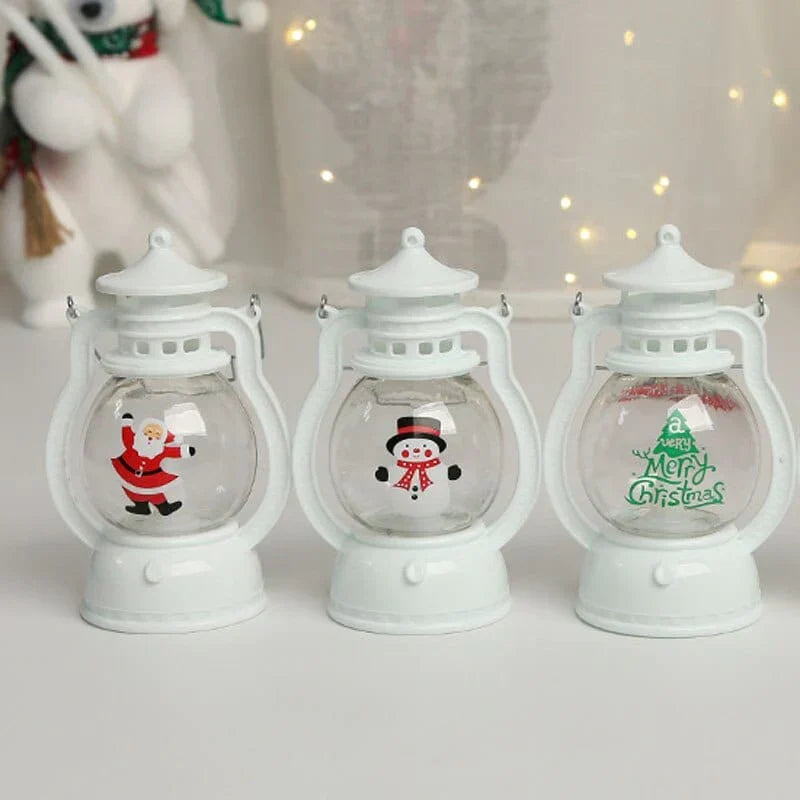Dekorative Weihnachtslaterne mit Platz für eine Kerze