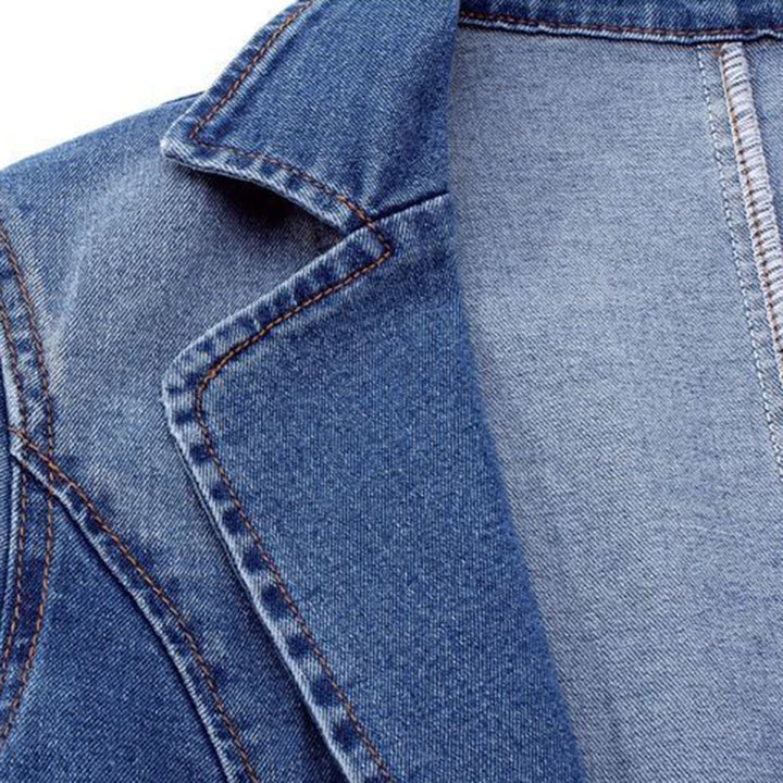 Damen Denimblazer Mit Figurbetontem Schnitt