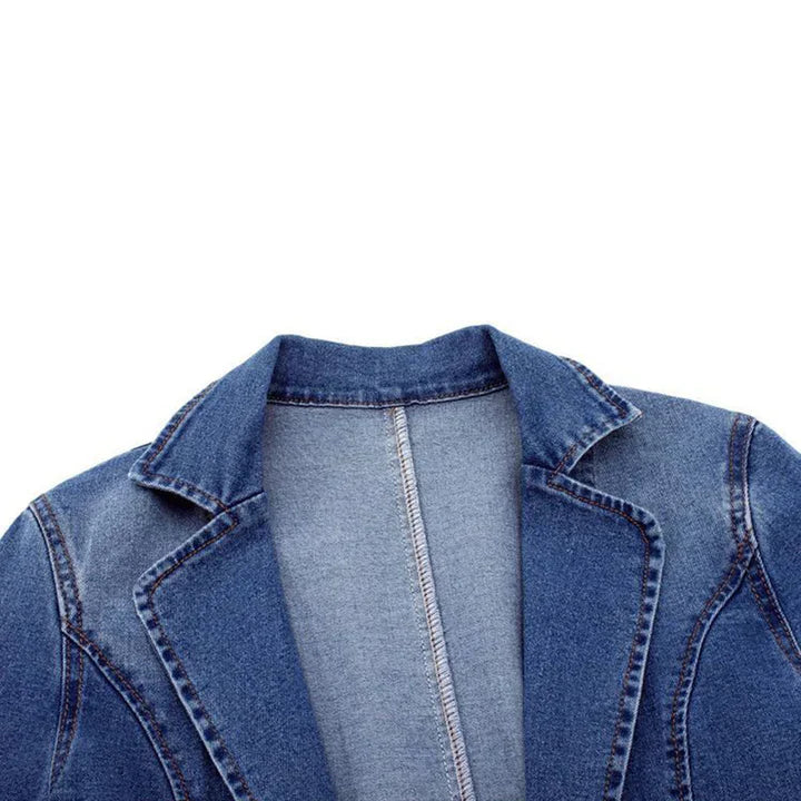 Damen Denimblazer Mit Figurbetontem Schnitt