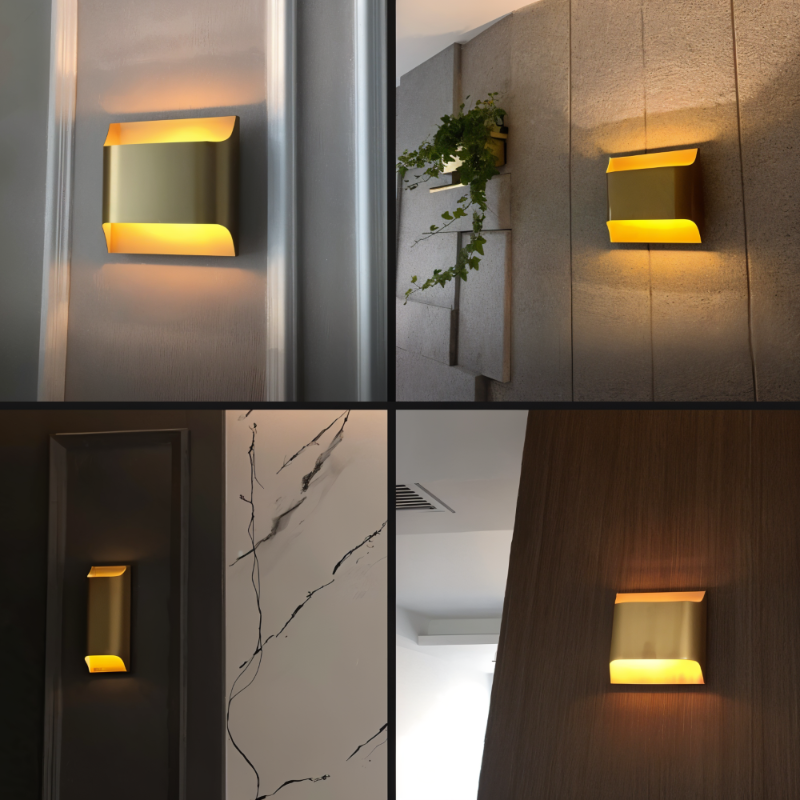 LED Wandleuchte Kupfer – Moderne Up & Down Wandlampe für Wohnräume