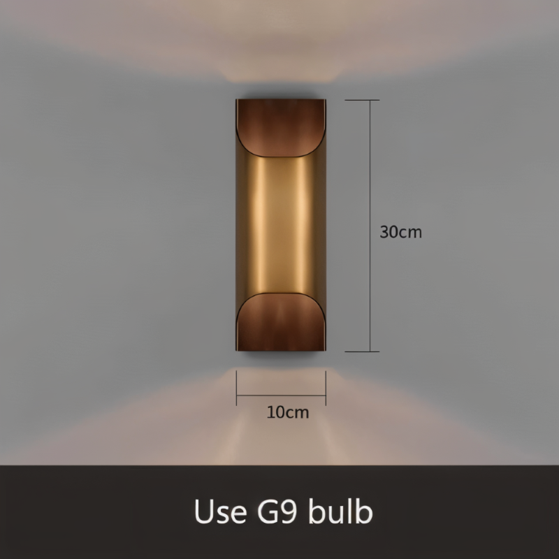 LED Wandleuchte Kupfer – Moderne Up & Down Wandlampe für Wohnräume