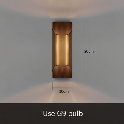 LED Wandleuchte Kupfer – Moderne Up & Down Wandlampe für Wohnräume