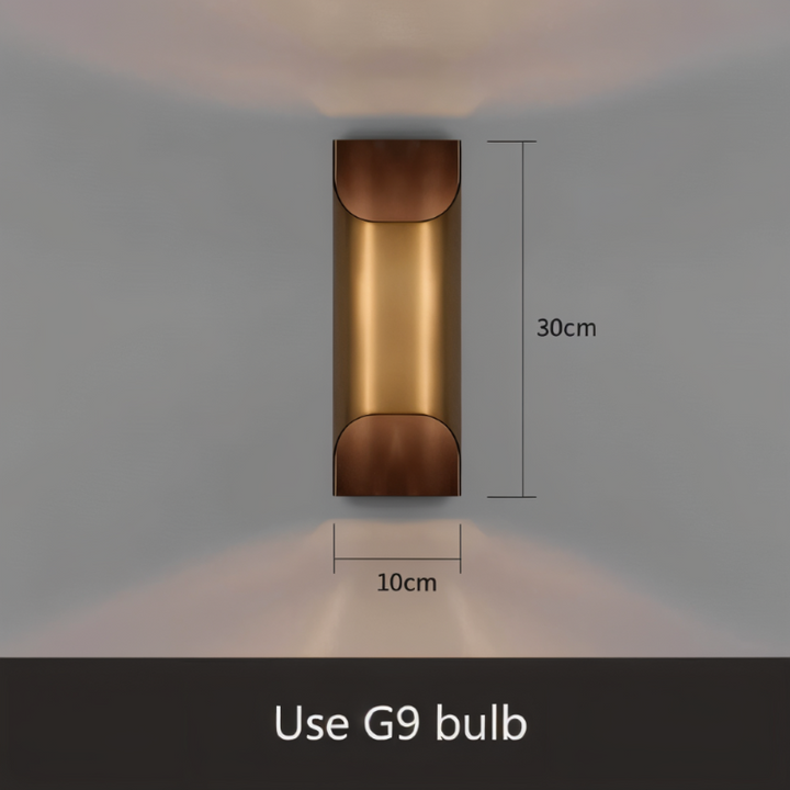 LED Wandleuchte Kupfer – Moderne Up & Down Wandlampe für Wohnräume