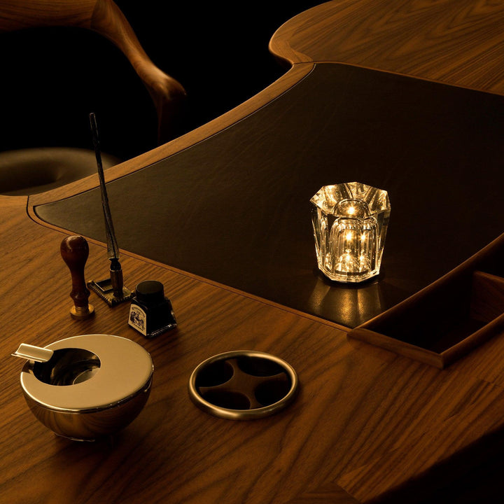 Kristall-Diamant Tischlampe mit integriertem Akku