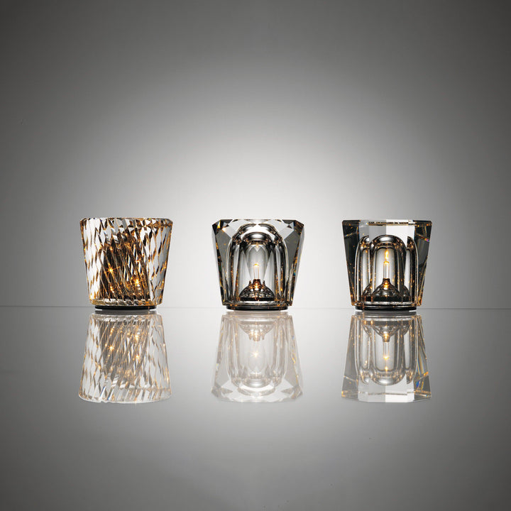 Kristall-Diamant Tischlampe mit integriertem Akku