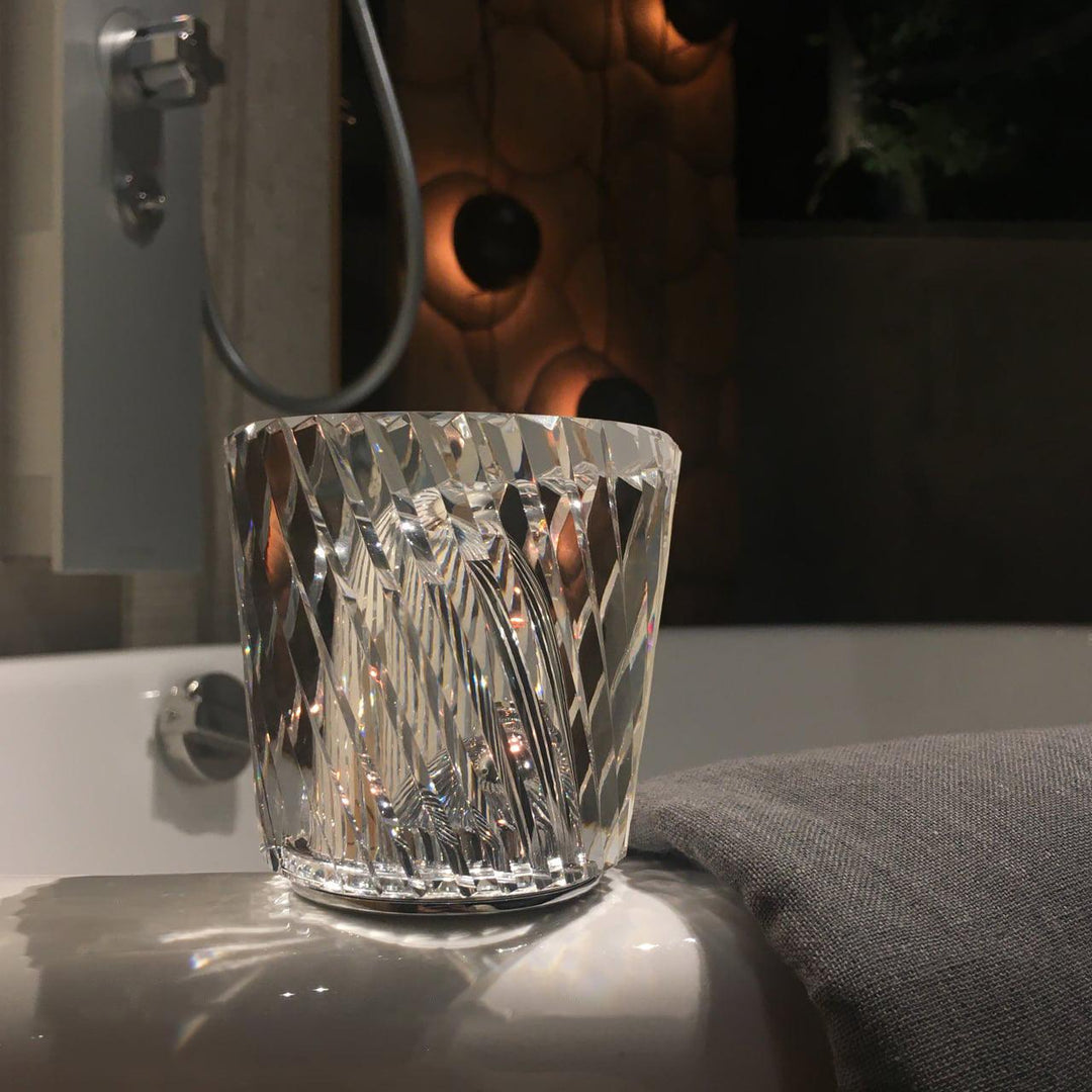 Kristall-Diamant Tischlampe mit integriertem Akku