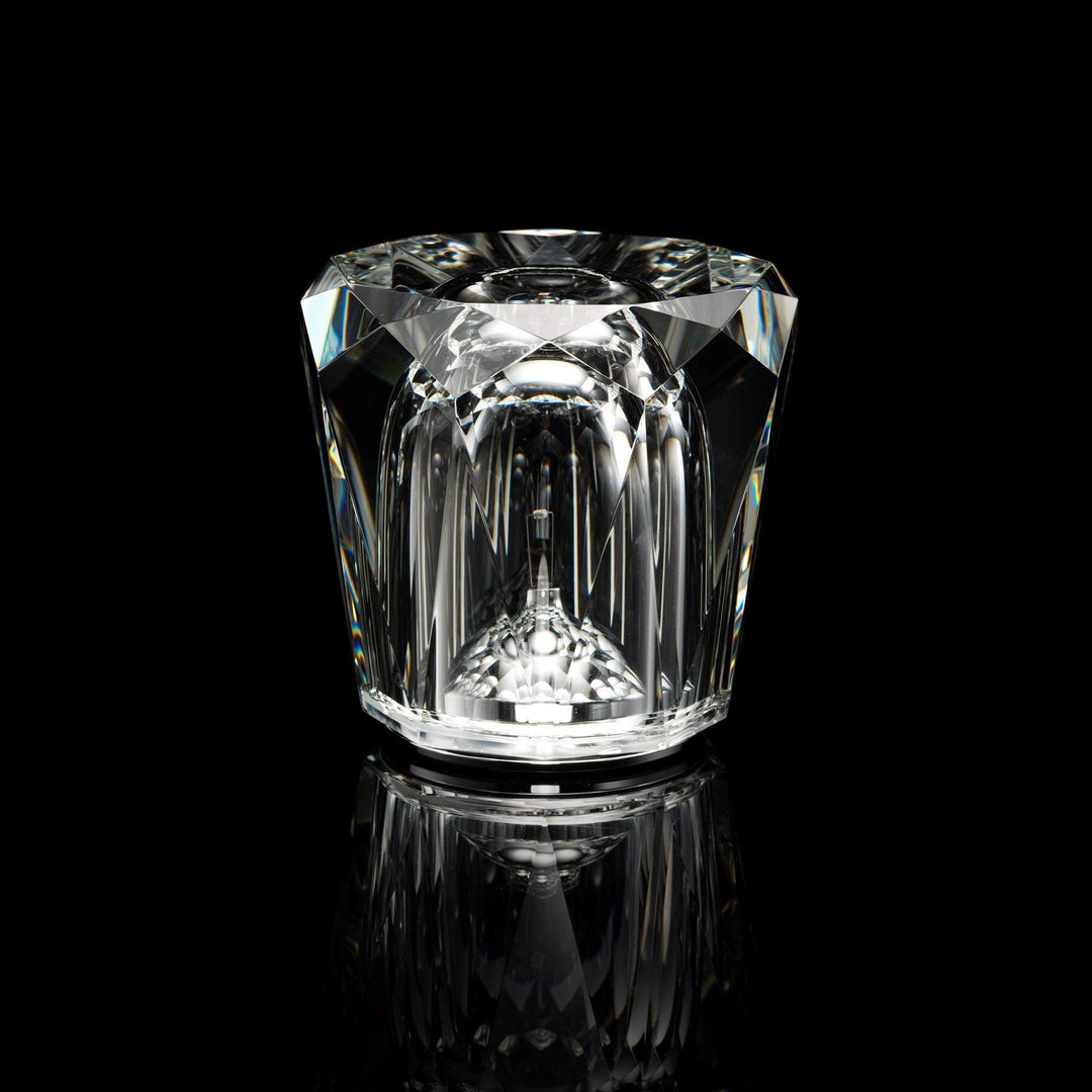 Kristall-Diamant Tischlampe mit integriertem Akku