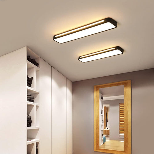 Nordische LED Deckenleuchte – länglich, dimmbar & modern