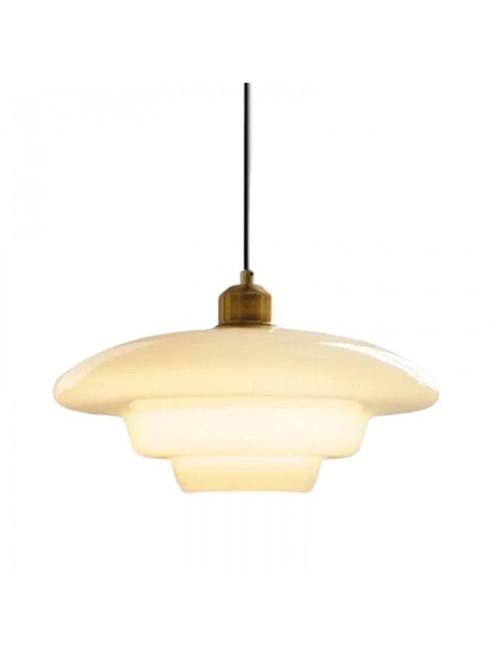 Moderne Milchglas Pendelleuchte – Elegante Hängeleuchte im Mid-Century Design