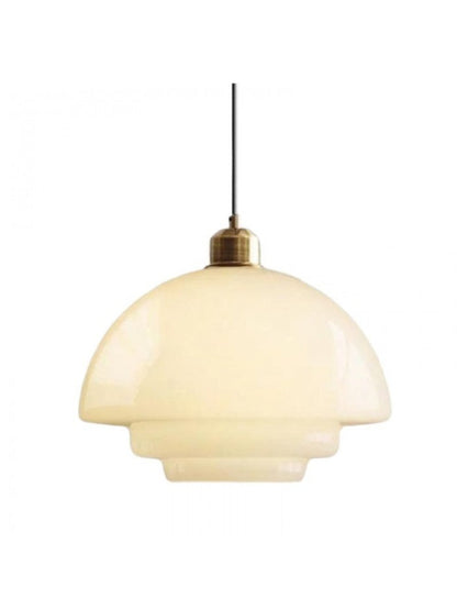 Moderne Milchglas Pendelleuchte – Elegante Hängeleuchte im Mid-Century Design