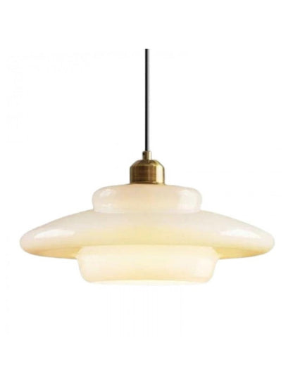 Moderne Milchglas Pendelleuchte – Elegante Hängeleuchte im Mid-Century Design