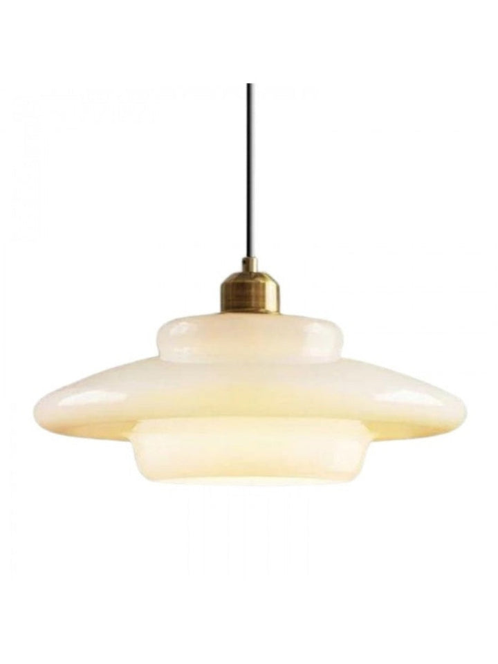 Moderne Milchglas Pendelleuchte – Elegante Hängeleuchte im Mid-Century Design