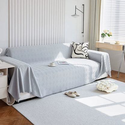 Sofahusse mit Rautenmuster – Chenille Überwurf für modernen Schutz