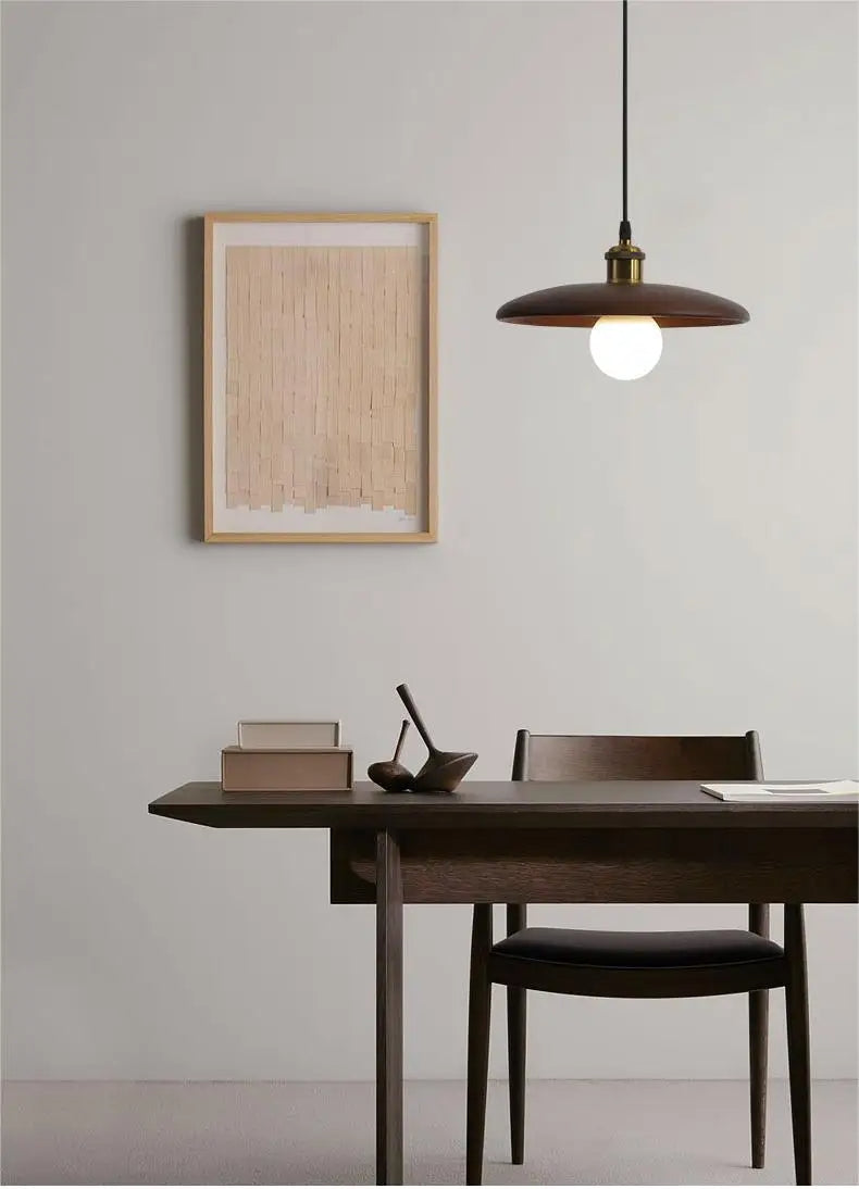 Künstlerische Holz-Pendelleuchte mit warmem LED-Licht – Eichenoptik & Modernes Design
