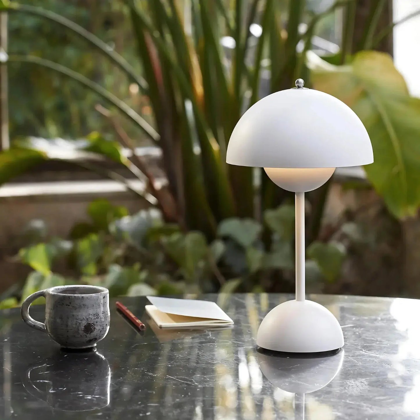 Kabellose LED Tischlampe Pillam mit Dimmfunktion – Edelstahl Design
