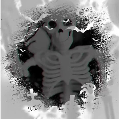 Halloween Gothic Skelett-Kürbis Türkranz – Gruselige Herbstdeko mit Kürbissen & schwarzen Zweigen