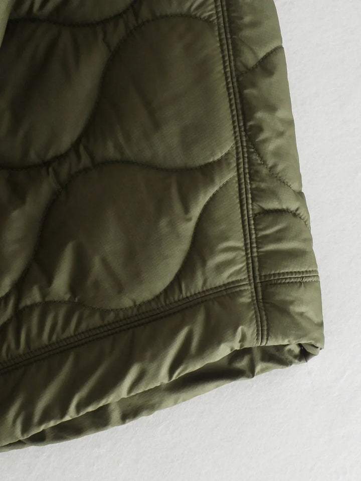 Damen Steppmantel Im Oversize Design Mit Stehkragen