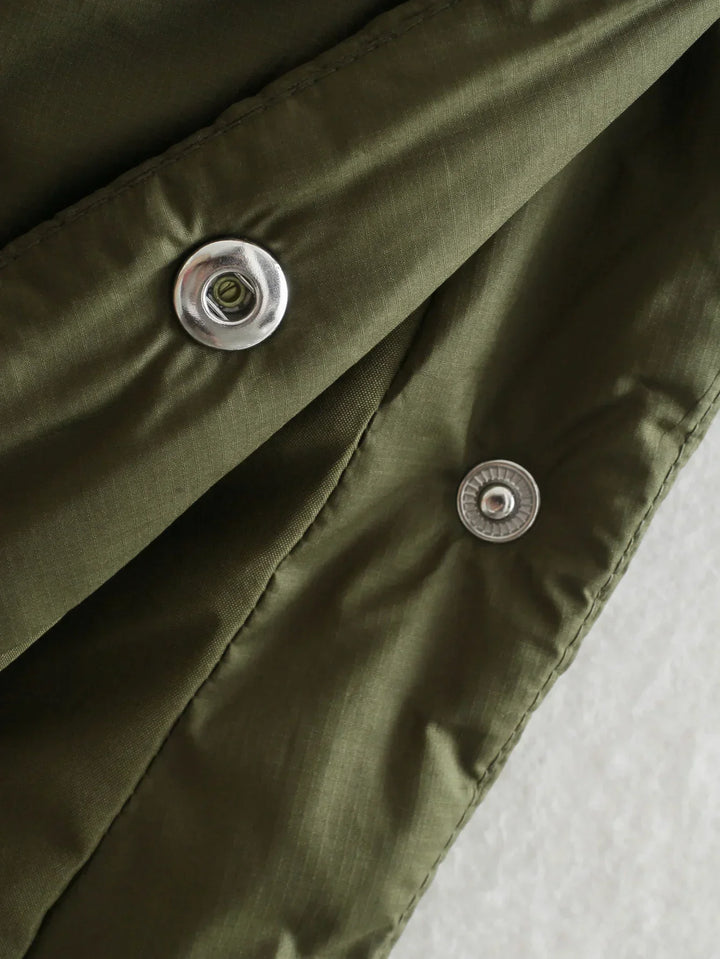 Damen Steppmantel Im Oversize Design Mit Stehkragen