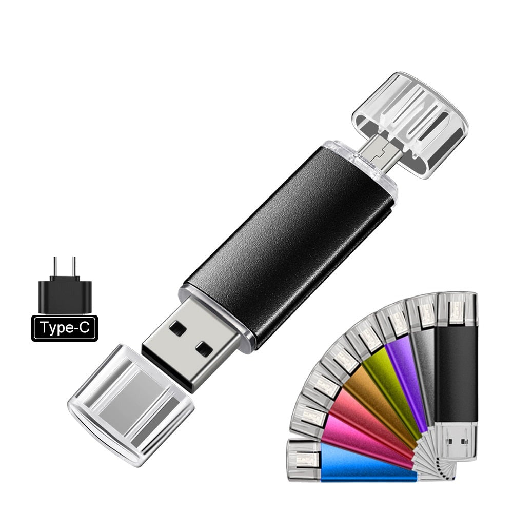 Vielseitiger USB-Stick mit USB-C & USB-A für Smartphone, Laptop & Tablet