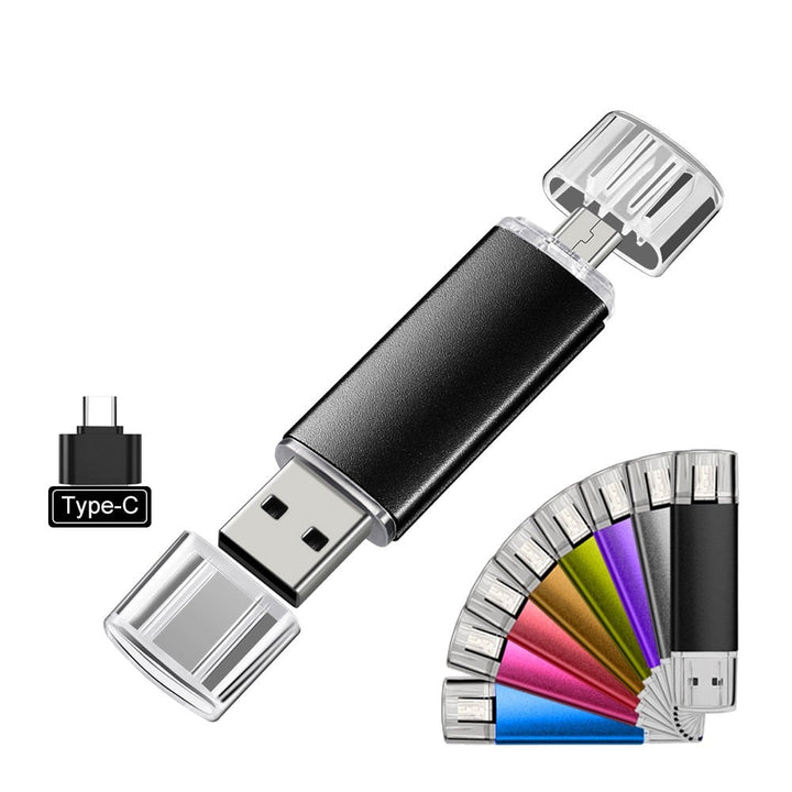 Vielseitiger USB-Stick mit USB-C & USB-A für Smartphone, Laptop & Tablet