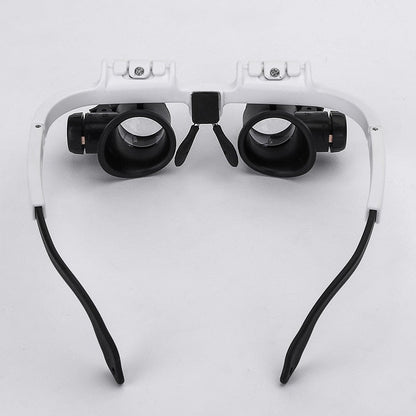 Verstellbare LED-Lupenbrille mit 3-fach Vergrößerung – Präzisionsbrille für Handwerk & Hobby