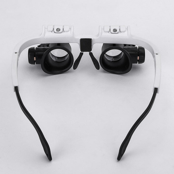 Verstellbare LED-Lupenbrille mit 3-fach Vergrößerung – Präzisionsbrille für Handwerk & Hobby