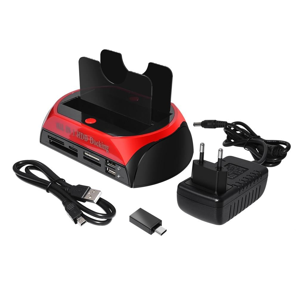USB Festplatten-Dockingstation mit Kartenleser & Plug-and-Play Funktion