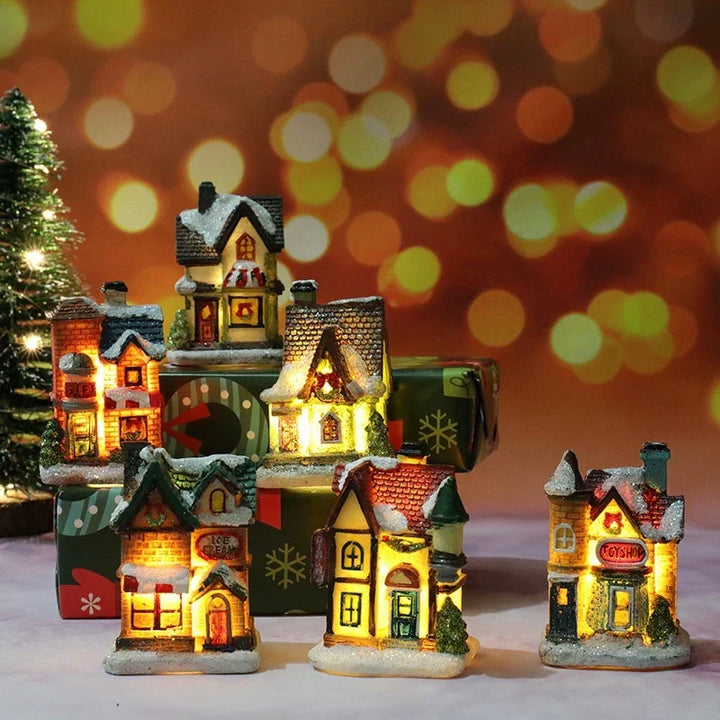 LED-Weihnachtsbeleuchtung in Form einer Kirche für die Adventszeit