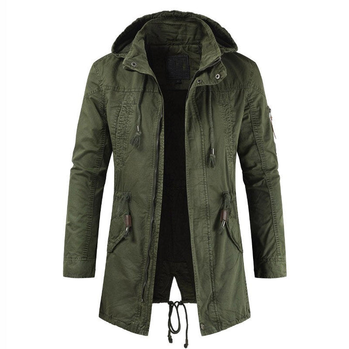 Herren Langjacke Im Feldstil Mit Kapuze