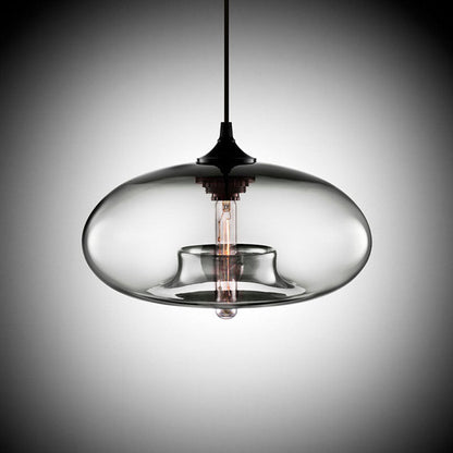 Glas-Pendelleuchte – modern, farbig & im Art-Déco-Stil