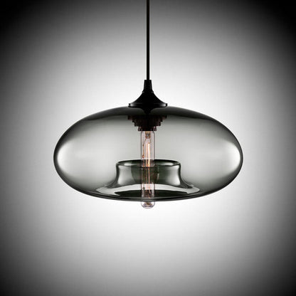 Glas-Pendelleuchte – modern, farbig & im Art-Déco-Stil