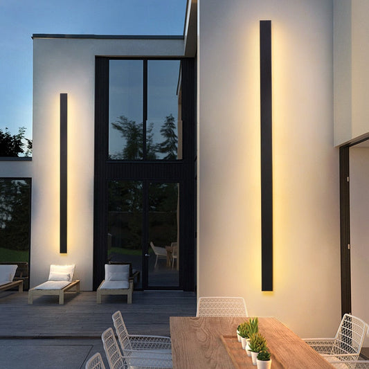 LED Außenwandleuchte mit modernem Schwarz-Matt Finish