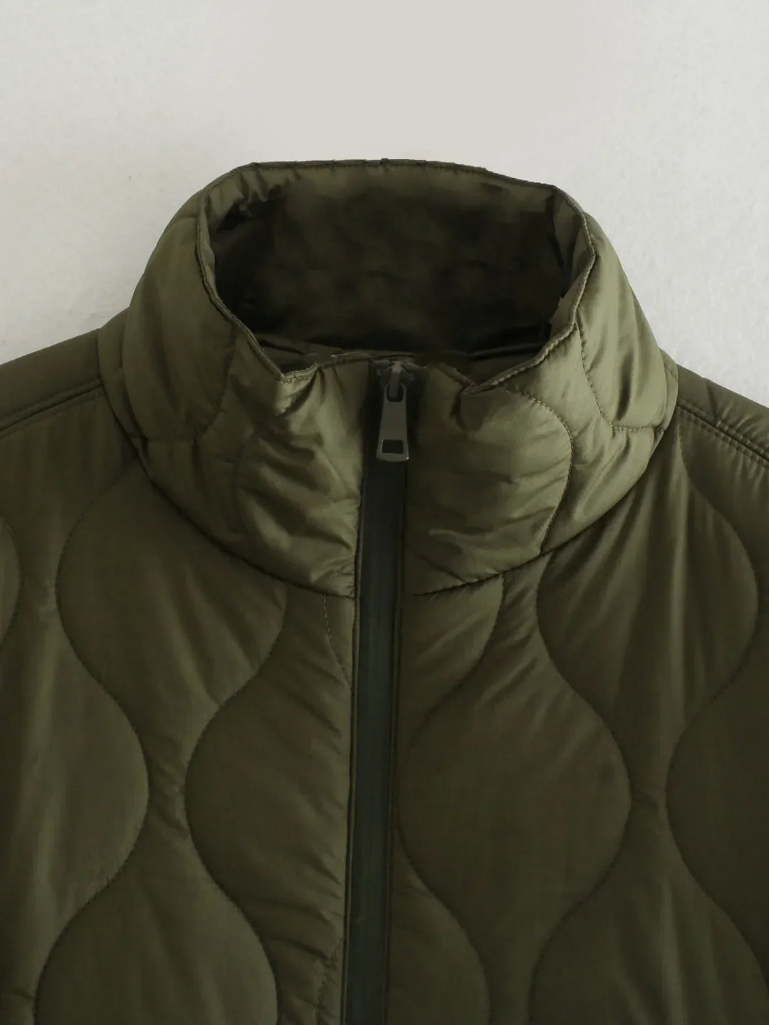 Damen Steppmantel Im Oversize Design Mit Stehkragen