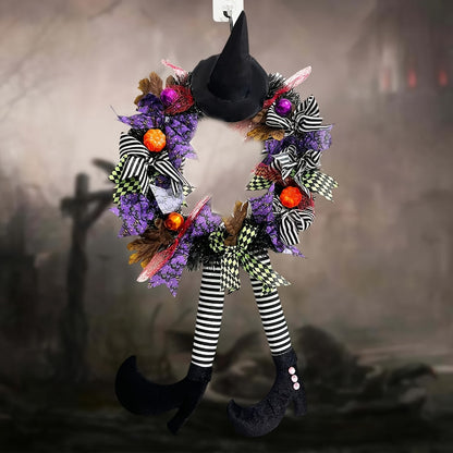 Halloween Türkranz mit Hexenbeinen