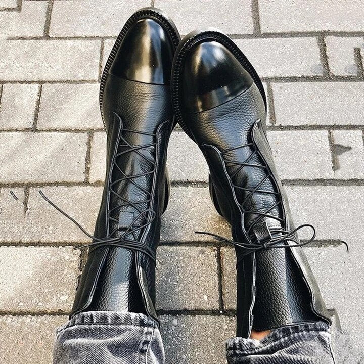 Damen Stiefeletten Aus Leder Mit Absatz