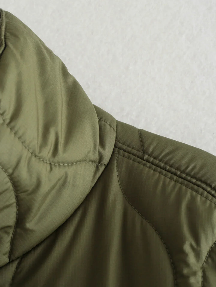 Damen Steppmantel Im Oversize Design Mit Stehkragen