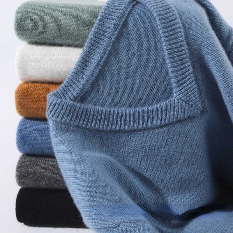 Herren Kaschmirpullover Mit Klassischem Schnitt
