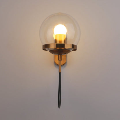 Glaskugel-Wandleuchte im postmodernen Stil