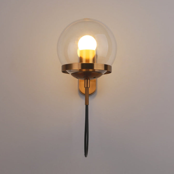 Glaskugel-Wandleuchte im postmodernen Stil
