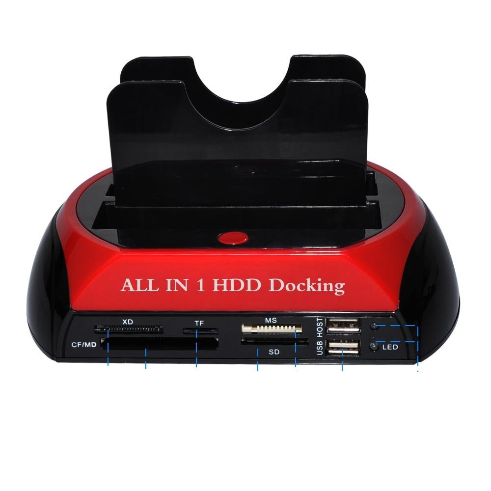 USB Festplatten-Dockingstation mit Kartenleser & Plug-and-Play Funktion