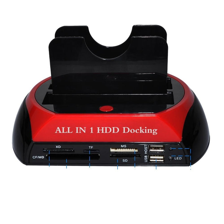 USB Festplatten-Dockingstation mit Kartenleser & Plug-and-Play Funktion