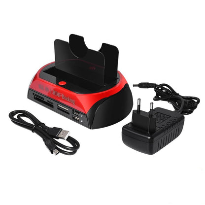 USB Festplatten-Dockingstation mit Kartenleser & Plug-and-Play Funktion