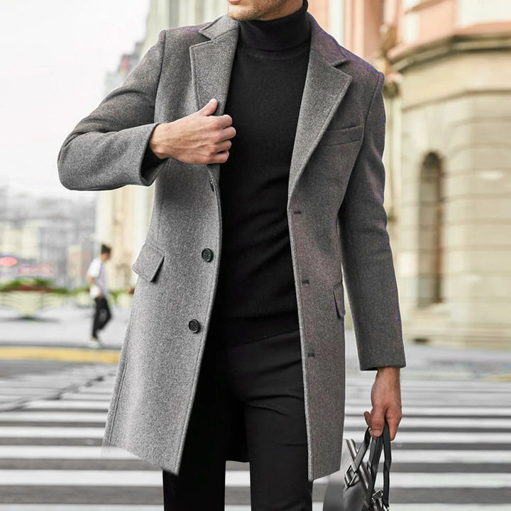 Herren Mantel Mit Klassischem Revers