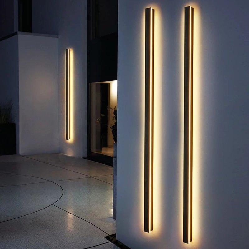 LED Außenwandleuchte mit modernem Schwarz-Matt Finish