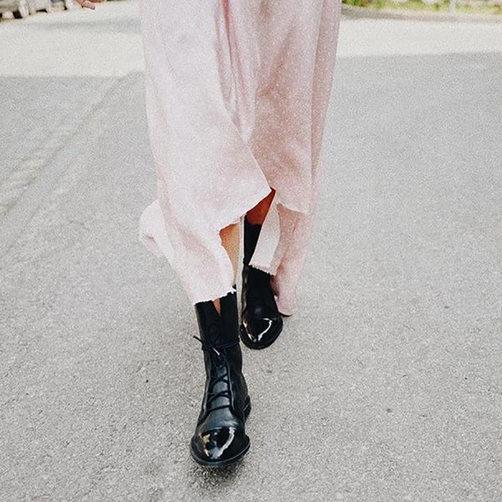 Damen Stiefeletten Aus Leder Mit Absatz
