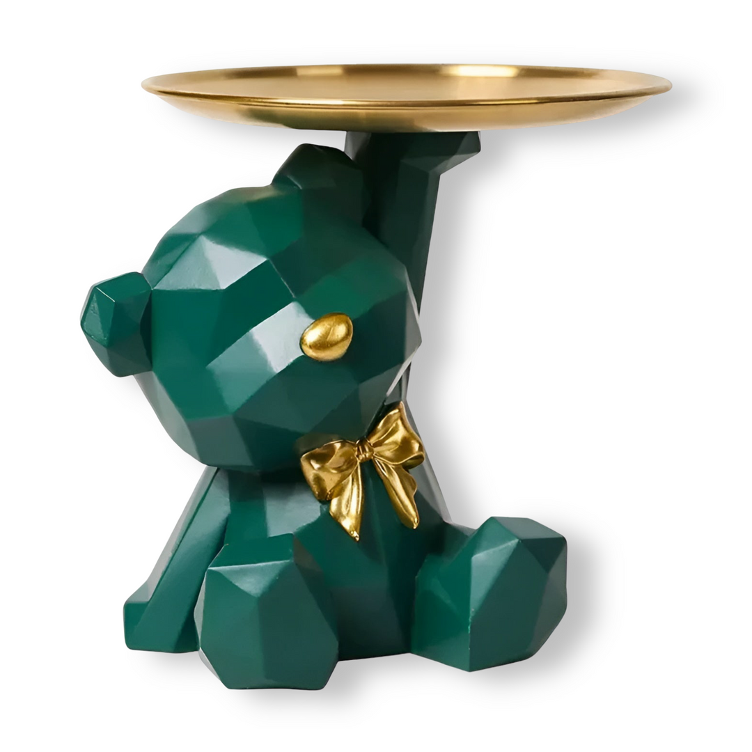 Serviertablett Geometrische Bärenfigur Aus Kunstharz