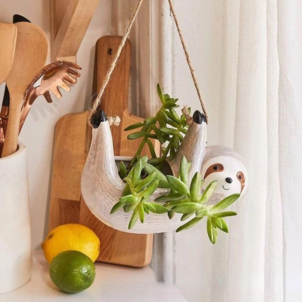 Blumentopf Keramik Faultierdesign Für Sukkulenten