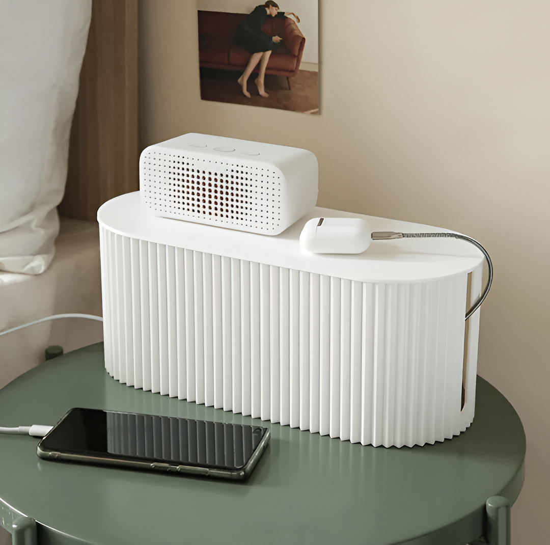 Kabelbox in Macaron-Farben für stilvolle Aufbewahrung